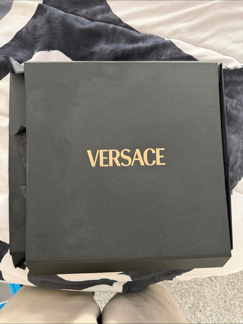 Versace Black Shirt Box with Gold Logo